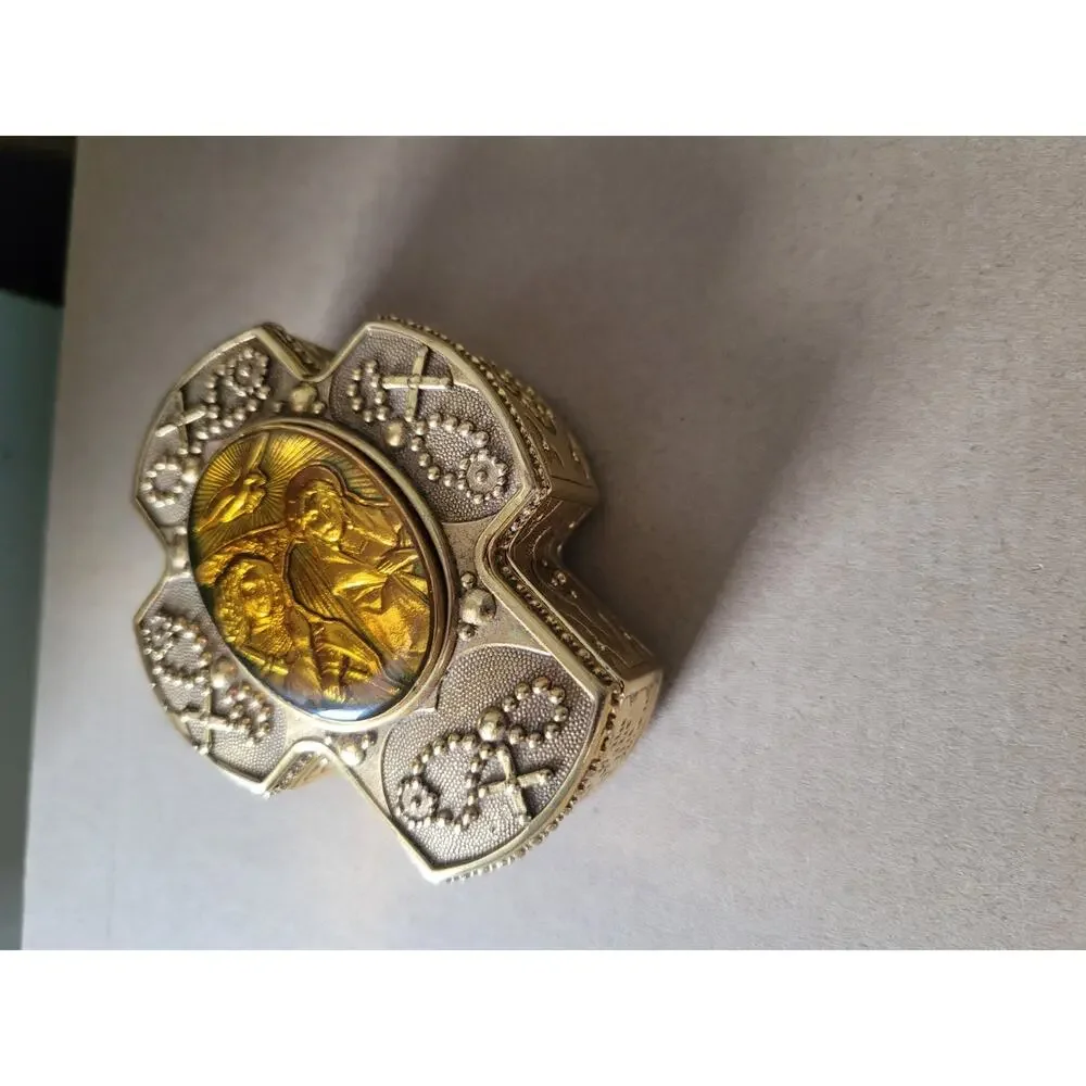 The Vatican Library Collection Ava Maria Rosary Prayer Trinket Box - Picture 9 of 11